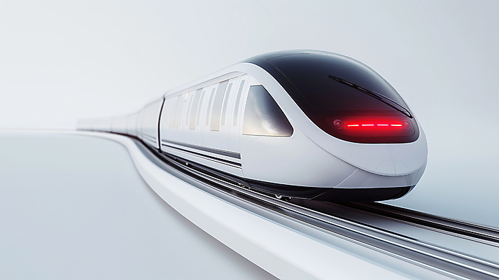 JPG 편집이미지 미래 기술 사람없음 3D 기찻길 기차 흰색 속도 자동화 선두 편집3D AI컴퓨터그래픽 AI콘텐츠 육상교통 컬러 컨셉 대중교통 디지털합성 파일형식