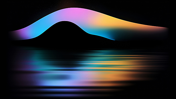 JPG 모양 편집이미지 곡선 추상 미래 사람없음 빛 컬러풀 반사 검은색 어둠 편집실사 AI컴퓨터그래픽 AI콘텐츠 선 컬러 컨셉 무늬 CG 파일형식