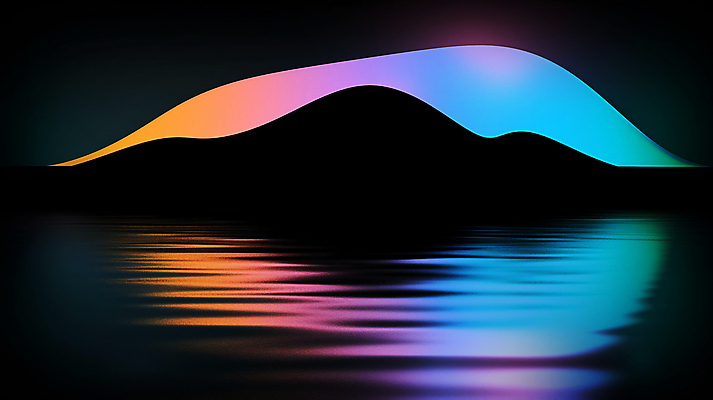 JPG 모양 편집이미지 곡선 추상 미래 사람없음 빛 컬러풀 반사 검은색 어둠 편집실사 AI컴퓨터그래픽 AI콘텐츠 선 컬러 컨셉 무늬 CG 파일형식