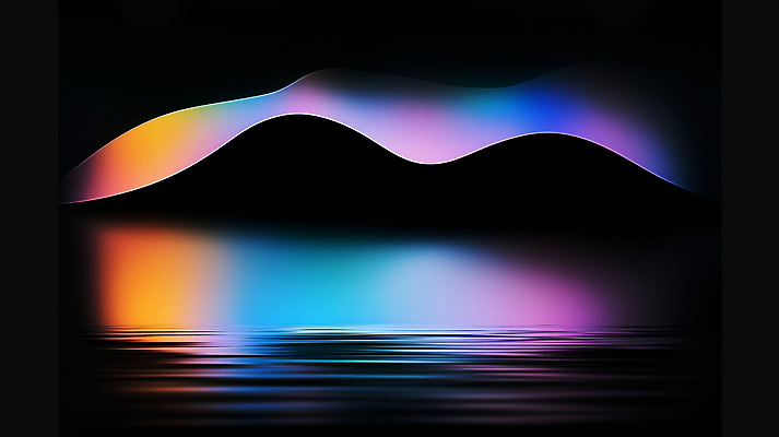 JPG 모양 편집이미지 곡선 추상 미래 사람없음 빛 컬러풀 반사 검은색 어둠 편집실사 AI컴퓨터그래픽 AI콘텐츠 선 컬러 컨셉 무늬 CG 파일형식