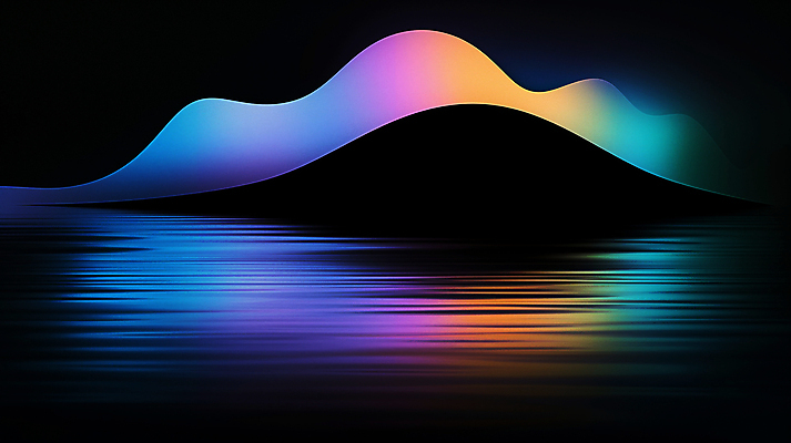 JPG 모양 편집이미지 곡선 추상 미래 사람없음 빛 컬러풀 반사 검은색 어둠 편집실사 AI컴퓨터그래픽 AI콘텐츠 선 컬러 컨셉 무늬 CG 파일형식