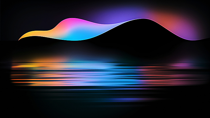 JPG 모양 편집이미지 곡선 추상 미래 사람없음 빛 컬러풀 반사 검은색 어둠 편집실사 AI컴퓨터그래픽 AI콘텐츠 선 컬러 컨셉 무늬 CG 파일형식