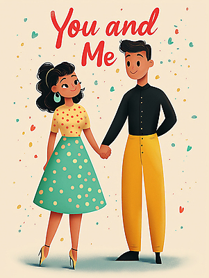 JPG 전신 커플 여자 남자 데이트 일러스트 사랑 성인 두명 손잡기 로맨틱 성인만 국내일러스트 AI일러스트 AI콘텐츠 감정 컨셉 관계 모션 사람 파일형식