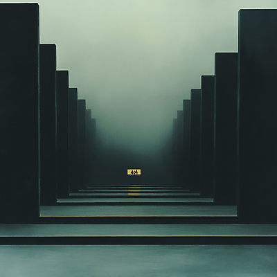 JPG 편집이미지 길 벽 사람없음 숫자 반사 계단 어둠 안개 이미지편집 편집실사 404에러 AI컴퓨터그래픽 AI콘텐츠 문자 날씨 CG 에러 파일형식