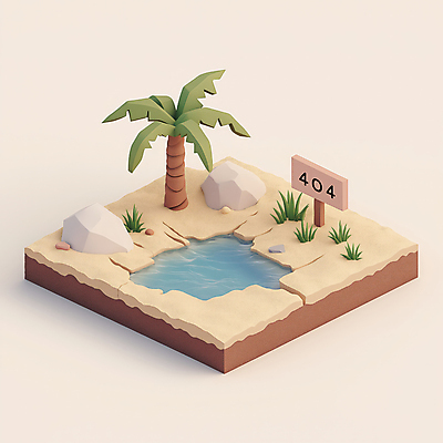 JPG 편집이미지 호수 사람없음 야자수 숫자 바위 표지판 풀 땅 이미지편집 편집실사 404에러 AI컴퓨터그래픽 AI콘텐츠 나무 식물 문자 알림판 돌_바위 CG 에러 파일형식