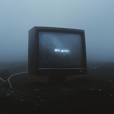 JPG 편집이미지 사람없음 숫자 텔레비전 어둠 이미지편집 편집실사 404에러 AI컴퓨터그래픽 AI콘텐츠 문자 전자제품 CG 에러 파일형식