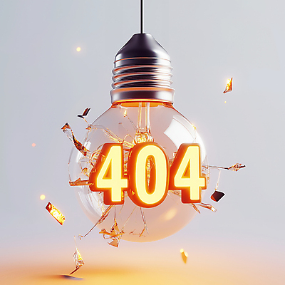 JPG 편집이미지 전구 사람없음 빛 숫자 손상 파편 깨짐 이미지편집 편집실사 404에러 AI컴퓨터그래픽 AI콘텐츠 문자 컨셉 CG 에러 파일형식