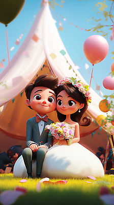 JPG 전신 편집이미지 부부 여자 남자 꽃 행복 부케 웨딩드레스 결혼식 사랑 웃음 정장 잔디 성인 야외 두명 햇빛 파티 풍선 야외결혼 성인만 편집3D AI컴퓨터그래픽 AI콘텐츠 식물 커플 드레스 옷 감정 꽃다발 결혼 표정 사람 이벤트 태양 3D 파일형식