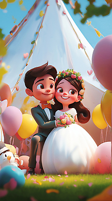 JPG 전신 편집이미지 부부 여자 남자 꽃 행복 부케 웨딩드레스 안기 결혼식 사랑 웃음 정장 잔디 성인 야외 두명 햇빛 파티 풍선 야외결혼 성인만 편집3D AI컴퓨터그래픽 AI콘텐츠 식물 커플 드레스 옷 감정 꽃다발 결혼 모션 표정 사람 이벤트 태양 3D 파일형식