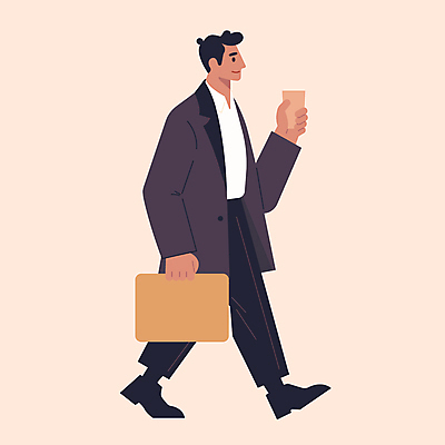전신 남자 커피 가방 일러스트 한명 정장 성인 걷기 코트 가을 직장인 출근 베이지색 성인남자한명만 2025년 트렌드컬러 국내일러스트 모카무스 AI파일 직업 1 잡화 옷 계절 음료 컬러 모션 사람 외투 연도 출퇴근 남자한명만 성인남자만 파일형식 벡터