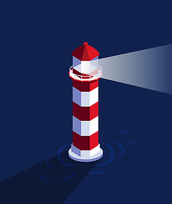 물결 바다 일러스트 등대 항해 안전 사람없음 구출 남색 심야 엘리먼트 국내일러스트 AI파일 컬러 배_교통 도움 파일형식 벡터