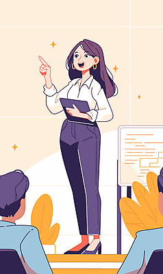 전신 여자 남자 일러스트 비즈니스 설명 들기 손짓 성인 세명 태블릿 비즈니스맨 비즈니스우먼 발표 군중 프레젠테이션 성인만 국내일러스트 AI파일 모션 사람 전자제품 스마트기기 직장인 파일형식 벡터