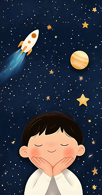 JPG 남자 행복 어린이 일러스트 상상 밤하늘 동화 한명 미소 소년 우주 귀여움 턱괴기 꿈 행성 로켓 탐험 남색 어린이상상 공상 소년한명만 국내일러스트 AI일러스트 AI콘텐츠 1 감정 컬러 컨셉 모션 하늘 표정 사람 야간 남자한명만 소년만 파일형식