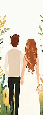 JPG 부부 여자 남자 꽃 행복 신부 부케 신랑 결혼 일러스트 결혼식 키스 사랑 성인 두명 로맨틱 설렘 세레나데 성인만 국내일러스트 AI일러스트 AI콘텐츠 식물 커플 감정 꽃다발 컨셉 사람 이벤트 애정표현 파일형식