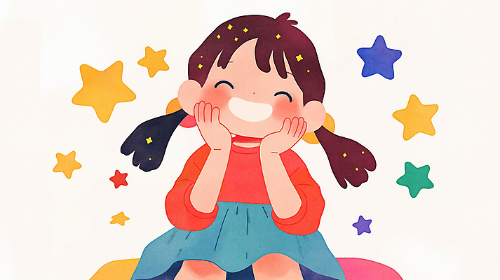 JPG 전신 여자 행복 별 어린이 일러스트 상상 한명 미소 소녀 우주 희망 턱괴기 어린이상상 공상 소녀한명만 국내일러스트 AI일러스트 AI콘텐츠 자연요소 1 감정 모션 표정 사람 여자한명만 소녀만 파일형식