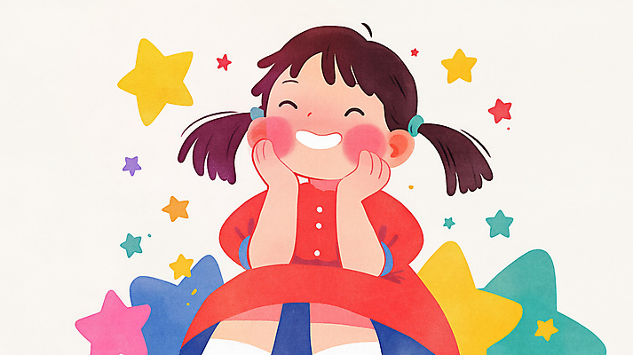 JPG 전신 여자 행복 별 어린이 일러스트 상상 한명 미소 소녀 우주 희망 턱괴기 어린이상상 공상 소녀한명만 국내일러스트 AI일러스트 AI콘텐츠 자연요소 1 감정 모션 표정 사람 여자한명만 소녀만 파일형식