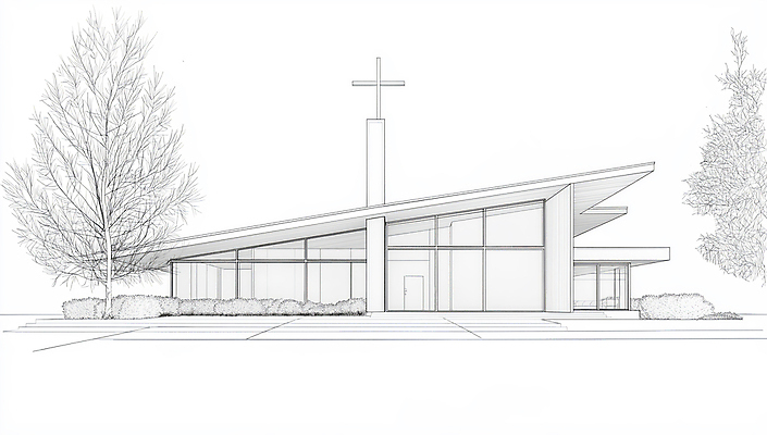 JPG 디자인 현대건축 기독교 십자가 일러스트 사람없음 성당 교회 설계도 흰색 스케치 라인아트 예배 미니멀 국내일러스트 AI일러스트 AI콘텐츠 건축 종교 선 컬러 종교건축 건설업 미술 건물 파일형식