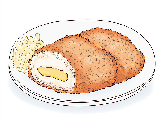 JPG 접시 일러스트 단면 따뜻함 사람없음 갈색 전통음식 애피타이저 크로켓 핸드메이드 국내일러스트 AI일러스트 AI콘텐츠 전통 식기 음식 컬러 튀김 파일형식