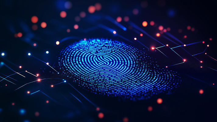 JPG 편집이미지 패턴 미래 기술 안전 사람없음 파란색 디지털 정보 네트워크 비밀 보안 스캔 신원 지문 지문인식 편집실사 AI포토 AI콘텐츠 컬러 컨셉 무늬 CG 생체인식기술 파일형식