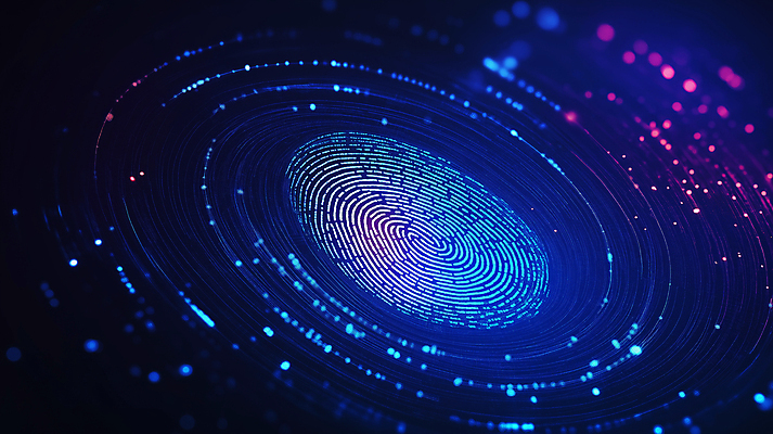 JPG 편집이미지 패턴 미래 기술 안전 사람없음 파란색 디지털 정보 네트워크 비밀 보안 스캔 신원 지문 지문인식 편집실사 AI포토 AI콘텐츠 컬러 컨셉 무늬 CG 생체인식기술 파일형식