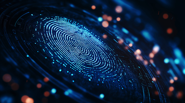 JPG 편집이미지 패턴 미래 기술 안전 사람없음 파란색 디지털 정보 네트워크 비밀 보안 스캔 신원 지문 지문인식 편집실사 AI포토 AI콘텐츠 컬러 컨셉 무늬 CG 생체인식기술 파일형식