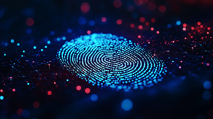 JPG 편집이미지 패턴 미래 기술 안전 사람없음 파란색 디지털 정보 네트워크 비밀 보안 스캔 신원 지문 지문인식 편집실사 AI포토 AI콘텐츠 컬러 컨셉 무늬 CG 생체인식기술 파일형식