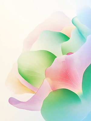 JPG 꽃 예술 잎 일러스트 자연 페인팅 수채화 사람없음 분위기 그림 연분홍색 국내일러스트 AI일러스트 AI콘텐츠 식물 분홍색 컨셉 생태계 파일형식