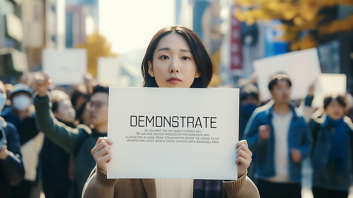 PSD 편집이미지 배너 여자 남자 들기 여러명 성인 주먹 팻말 군중 시위 집회 의료성형뷰티 성인만 시위대 이미지편집 편집실사 다수 모션 프레임 사람 CG 파일형식