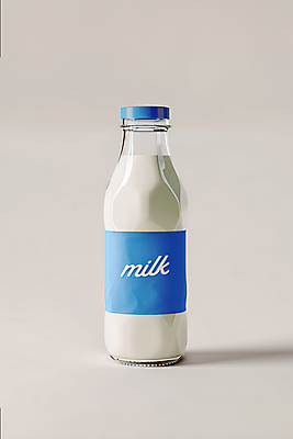 JPG 편집이미지 자연 사람없음 우유 우유병 목업 편집실사 AI포토 AI콘텐츠 병_용기 유제품 CG 생태계 파일형식