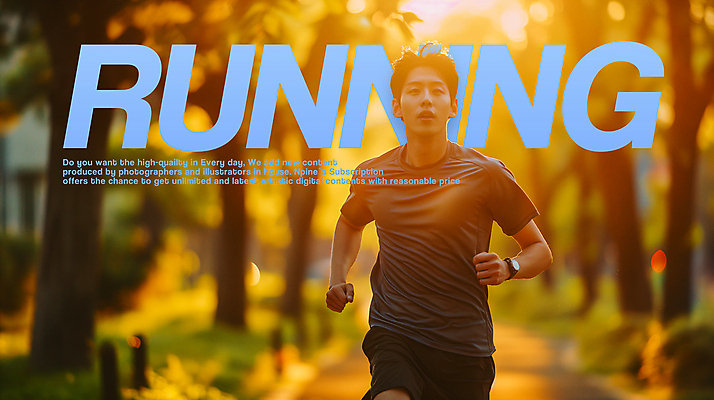 PSD 편집이미지 공원 남자 한명 성인 타이포그라피 운동복 달리기 운동 햇빛 러닝 의료성형뷰티 성인남자한명만 이미지편집 문자 1 옷 공공시설 모션 건강 사람 태양 남자한명만 성인남자만 파일형식