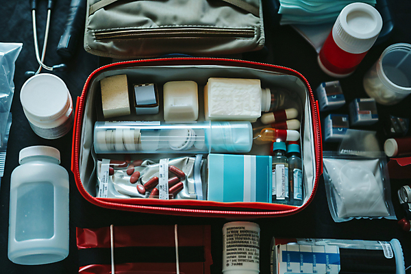 JPG 편집이미지 사람없음 치료 약 구급상자 위생 붕대 거즈 구급 응급치료 보건 편집실사 AI포토 AI콘텐츠 의학 의료용품 CG 파일형식