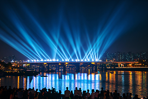 JPG 편집이미지 야경 사람없음 빛 강 축제 화려 분수 한강 네온 편집실사 AI인물포토 AI콘텐츠 컨셉 서울 야간 CG 랜드마크 파일형식 풍경_경치 AI포토