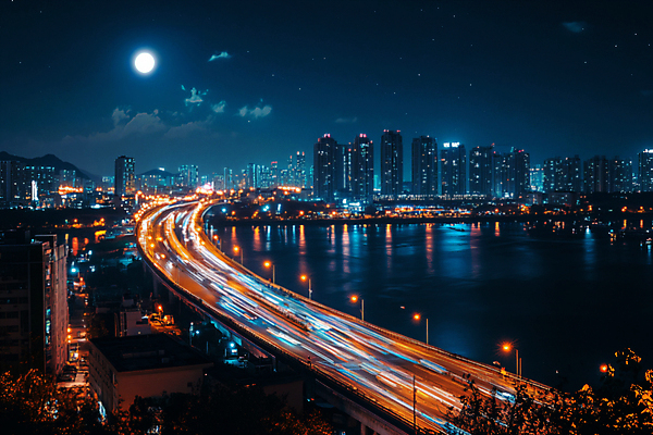 JPG 편집이미지 야경 사람없음 빛 강 축제 화려 분수 한강 네온 편집실사 AI포토 AI콘텐츠 컨셉 서울 야간 CG 랜드마크 파일형식 풍경_경치