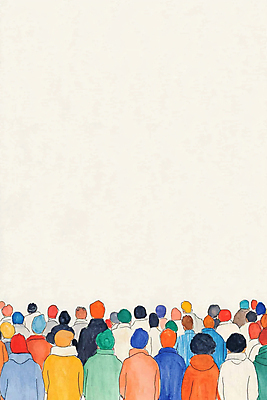 JPG 여자 남자 일러스트 여러명 컬러풀 걷기 군중 드로잉 국내일러스트 AI일러스트 AI콘텐츠 컬러 다수 모션 미술 사람 파일형식