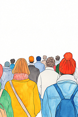 JPG 여자 남자 일러스트 여러명 컬러풀 걷기 군중 드로잉 국내일러스트 AI일러스트 AI콘텐츠 컬러 다수 모션 미술 사람 파일형식