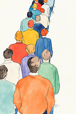 JPG 여자 남자 일러스트 여러명 컬러풀 걷기 군중 드로잉 국내일러스트 AI일러스트 AI콘텐츠 컬러 다수 모션 미술 사람 파일형식