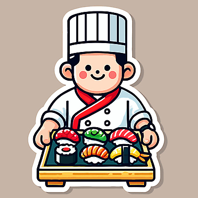 접시 남자 일러스트 한명 웃음 들기 성인 요리사 초밥 위생모 일본음식 성인남자한명만 일러캐릭터 AI파일 직업 캐릭터 1 식기 음식 모션 표정 사람 남자한명만 성인남자만 파일형식 벡터