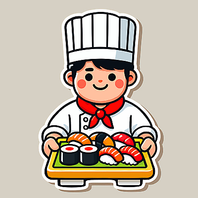 접시 남자 일러스트 한명 웃음 들기 성인 요리사 초밥 위생모 일본음식 성인남자한명만 일러캐릭터 AI파일 직업 캐릭터 1 식기 음식 모션 표정 사람 남자한명만 성인남자만 파일형식 벡터