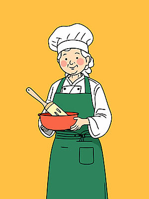 여자 교육 노년 행복 일러스트 요리사모자 요리 한명 들기 상반신 실버라이프 노후 앞치마 은퇴 주걱 노후대책 자기계발 믹싱볼 쿠킹클래스 노인여자한명만 국내일러스트 AI파일 모자_잡화 1 라이프스타일 그릇 감정 모션 주방용품 사람 성인 요리사 클래스 여자한명만 노인여자만 파일형식 벡터