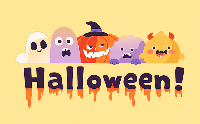 캐릭터 일러스트 호박 타이포그라피 사람없음 노란색 귀여움 할로윈 유령 악마 마녀모자 몬스터 호러 호러캐릭터 국내일러스트 일러캐릭터 AI파일 문자 모자_잡화 컬러 컨셉 채소 공포 파일형식 벡터