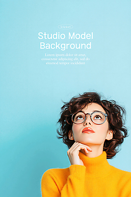 PSD 편집이미지 응시 여자 상상 한명 손짓 성인 앞모습 공간 올려보기 디지털합성 의료성형뷰티 성인여자한명만 안경낌 카피스페이스 이미지편집 편집실사 1 시선 안경 뷰포인트 모션 사람 공백 CG 여자한명만 성인여자만 파일형식