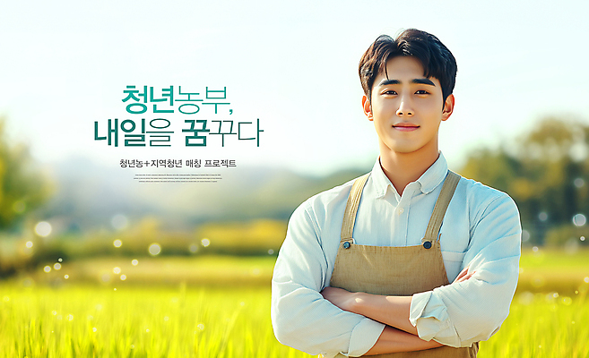 PSD 편집이미지 남자 산업 밭 농업 미래 새로움 한명 청년 성인 농작물 팔짱 농사 희망 농부 비전 의료성형뷰티 성인남자한명만 스마트팜 산지직송 미래산업 이미지편집 직업 1 감정 컨셉 모션 사람 농장 남자한명만 성인남자만 파일형식 직송