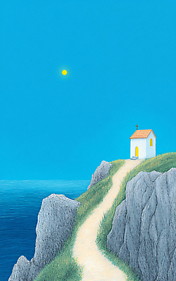 JPG 기독교 길 바다 십자가 일러스트 자연 하늘 잔디 사람없음 교회 절벽 언덕 국내일러스트 AI일러스트 AI콘텐츠 식물 종교 종교건축 건물 생태계 파일형식