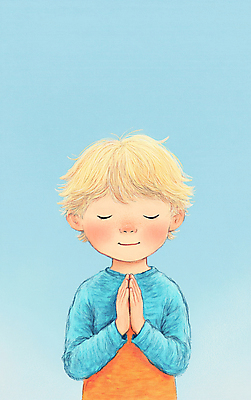 JPG 남자 어린이 하늘색 일러스트 짧은머리 한명 미소 소년 금발 노란색 눈감음 희망 양손 기도 소원 손모으기 간절함 소년한명만 국내일러스트 AI일러스트 AI콘텐츠 1 헤어스타일 손 감정 컬러 컨셉 모션 표정 사람 손짓 파란색 남자한명만 소년만 파일형식