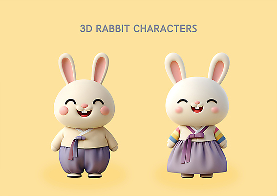 PSD 편집이미지 한국전통 명절 웃음 사람없음 노란색 3D소스 3D 추석 가을 토끼 한복 디지털합성 토끼캐릭터 엘리먼트 편집3D 전통 계절 기념일 컬러 동물캐릭터 포유류 한국 표정 반려동물 전통의상 파일형식