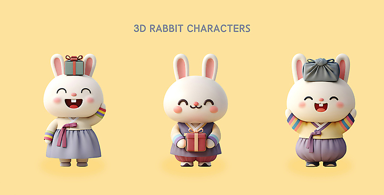 PSD 편집이미지 한국전통 명절 선물 웃음 들기 사람없음 선물상자 노란색 3D소스 3D 추석 가을 토끼 보자기 한복 디지털합성 토끼캐릭터 보따리 올리기 엘리먼트 편집3D 전통 계절 기념일 컬러 동물캐릭터 포유류 모션 한국 표정 반려동물 상자 전통의상 파일형식 천_직물