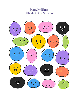 캐릭터 일러스트 표정 사람없음 컬러풀 화려 낙서 손그림 드로잉 슬라임 국내일러스트 일러캐릭터 AI파일 컬러 컨셉 미술 장난감 파일형식 벡터
