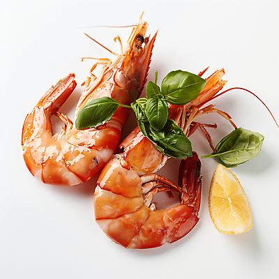 JPG 편집이미지 음식 새우 요리 사람없음 주황색 샐러드 레몬 해산물 바질 편집실사 AI포토 AI콘텐츠 컬러 과일 갑각류 CG 파일형식