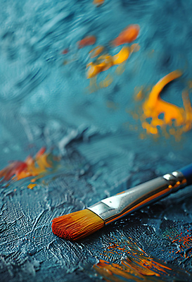 JPG 편집이미지 미술 사람없음 컬러풀 붓 입시 질감 유화 유화물감 편집실사 AI포토 AI콘텐츠 컬러 문화예술 학습 물감 CG 파일형식