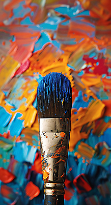 JPG 편집이미지 미술 사람없음 컬러풀 붓 입시 질감 유화 유화물감 편집실사 AI포토 AI콘텐츠 컬러 문화예술 학습 물감 CG 파일형식